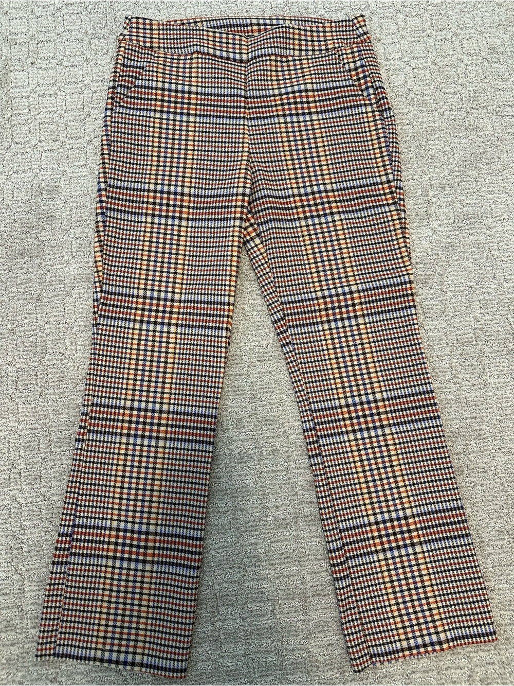Tribal Plaid Pants in Brown, Orange & Cream